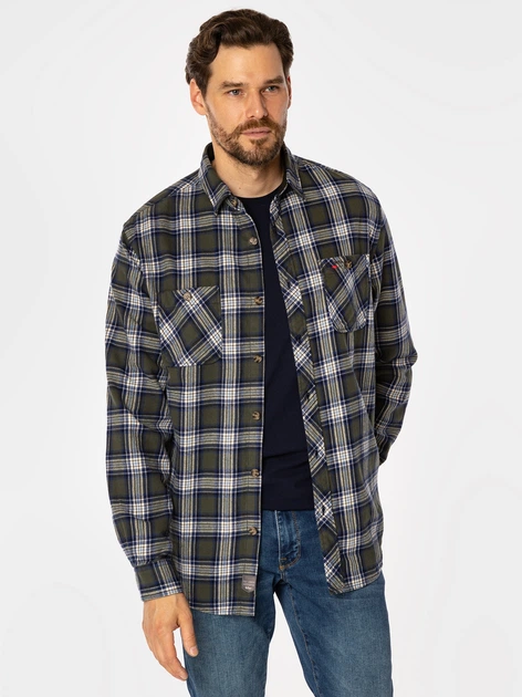 Сорочка бавовняна чоловіча Lee Cooper Wesley 9334 2XL Хакі (5905991712596) - зображення 3