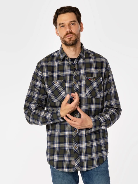 Сорочка бавовняна чоловіча Lee Cooper Wesley 9334 XL Хакі (5905991712589) - зображення 4