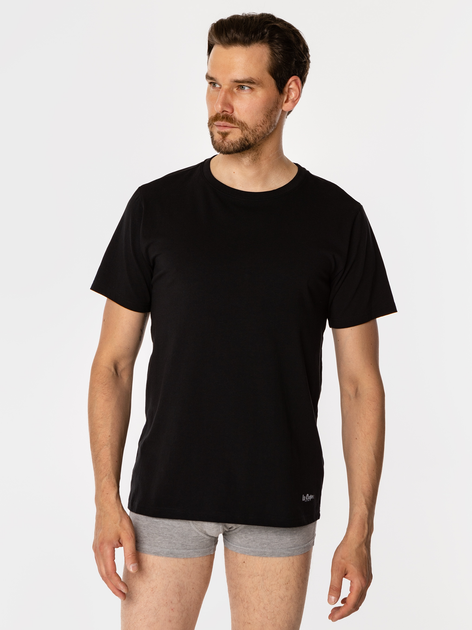 Zestaw koszulek męskich 2 szt Lee Cooper Basic 2024 2XL Czarny/Biały (5905991706236) - obraz 6