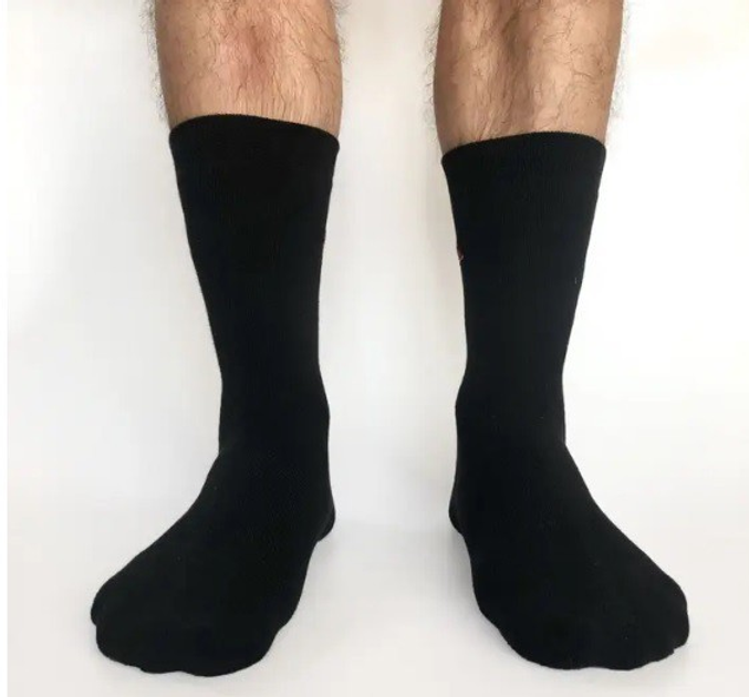 Носки зимние теплые махровые высокие бесшовные качественные черные ORGANIC cotton JILL ANTONY 39-41 men's арт. 40001_1 - изображение 5
