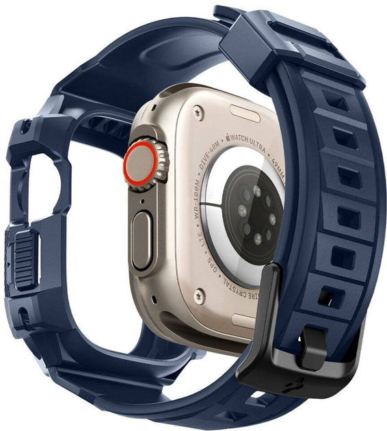 Ремінець з чохлом Spigen Rugged Armor Pro для Apple Watch Ultra/Ultra 2 49 мм Navy Blue (8809971222686) - зображення 3