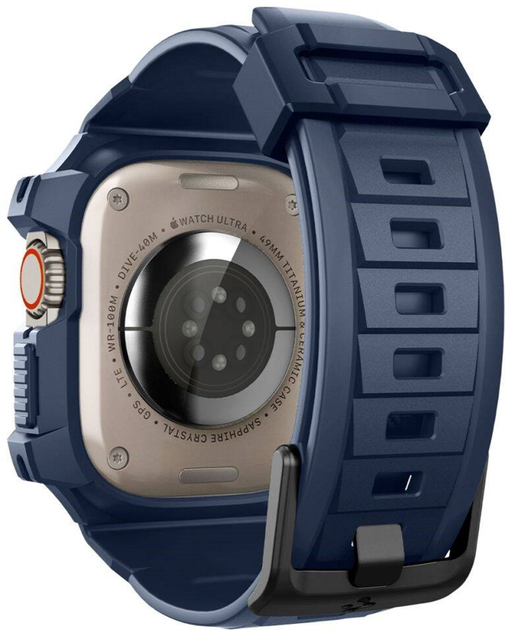 Ремінець з чохлом Spigen Rugged Armor Pro для Apple Watch Ultra/Ultra 2 49 мм Navy Blue (8809971222686) - зображення 5