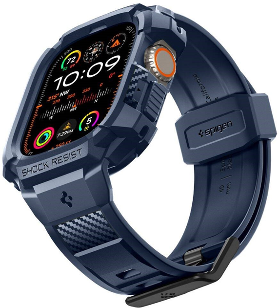 Ремінець з чохлом Spigen Rugged Armor Pro для Apple Watch Ultra/Ultra 2 49 мм Navy Blue (8809971222686) - зображення 6