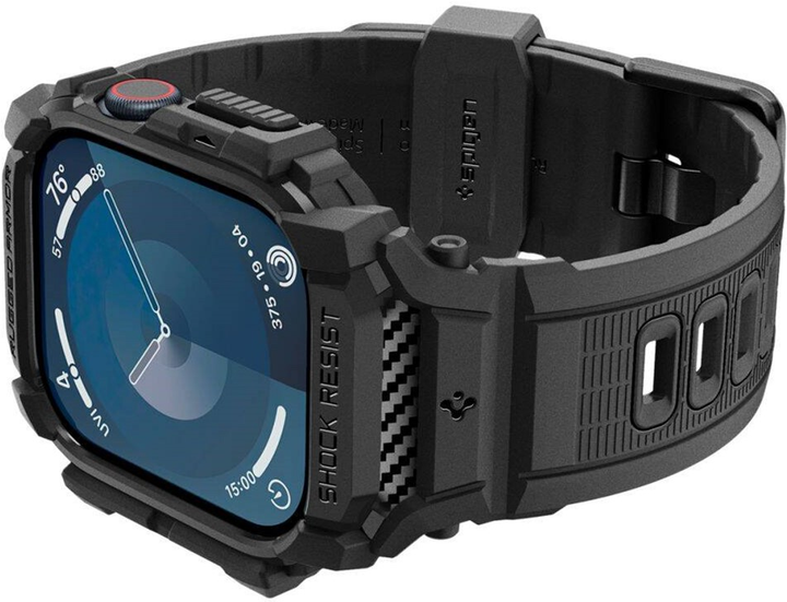 Ремінець з чохлом Spigen Rugged Armor Pro для Apple Watch 10 42 мм Matte Black (8809971234375) - зображення 8