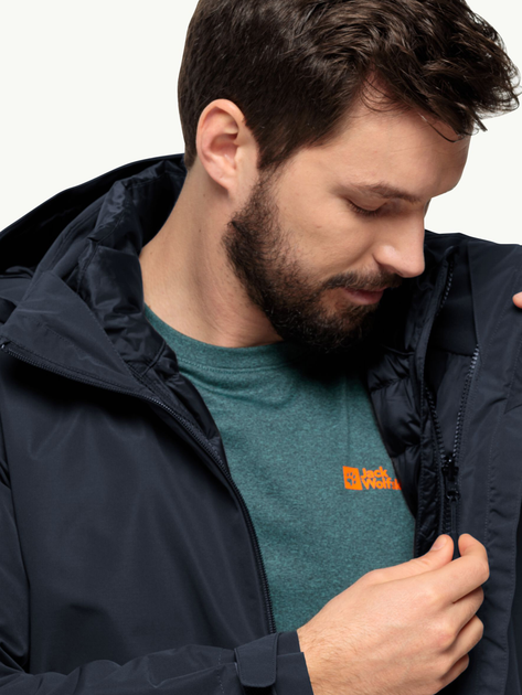 Kurtka puchowa męska Jack Wolfskin Pilvi Down Jkt M 1207701_C0415 2XL Granatowa (4064886338660) - obraz 3