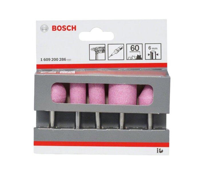 Набір головок шліфувальних Bosch (P60, 5 шт) керамічних (21150) - зображення 2
