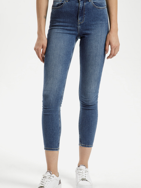 Jeansy skinny damskie z wysokim stanem Cross Jeans P 429-158 27-30 Niebieskie (8697319593259) - obraz 1