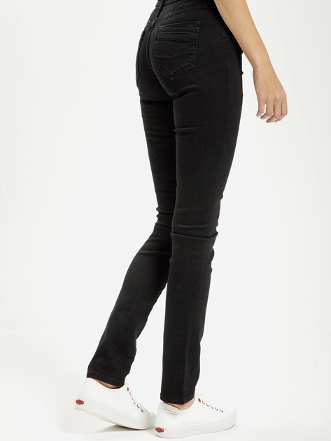 Jeansy slim fit damskie z wysokim stanem Cross Jeans P 489-155 33-28 Czarne (8697319083781) - obraz 2