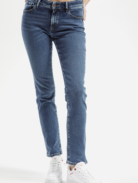 Jeansy slim fit damskie Cross Jeans P 489-224 27-28 Niebieskie (8697319591439) - obraz 1