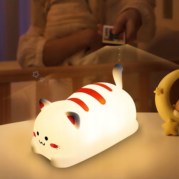 Lampka nocna LED Media-Tech POKKY Happy Kitty MT226 (5906453102269) - obraz 4