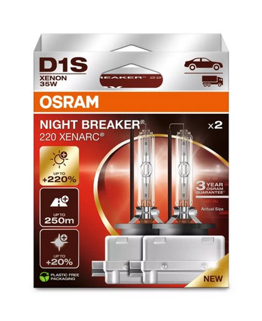 Автолампи OSRAM Night Breaker 220 D1S 2 шт. (4062172397735) - зображення 1