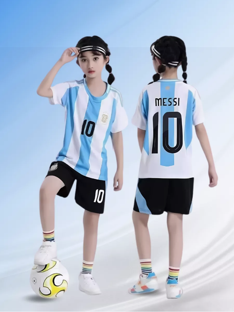 Форма футбольна дитяча Messi (Мессі) 10 збірна Аргентини 24/25, 30 - 160-165см. біла - зображення 8