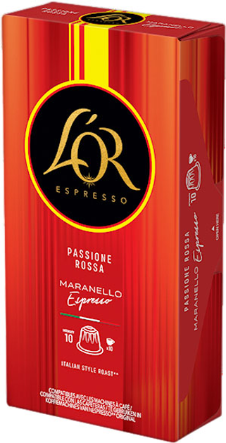 Акція на Кава L’OR Passione Rossa Espresso Maranello 5.2 г х 10 капсул від Rozetka