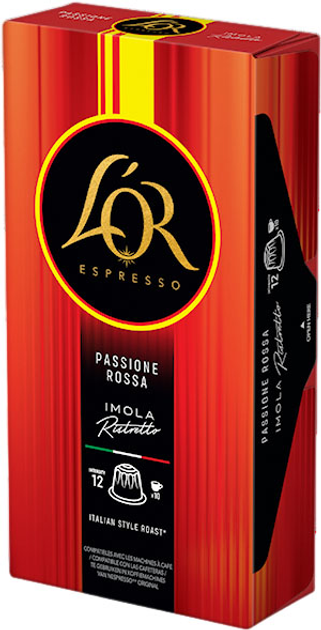 Акція на Кава L’OR Passione Rossa Ristretto Imola 5.2 г х 10 капсул від Rozetka