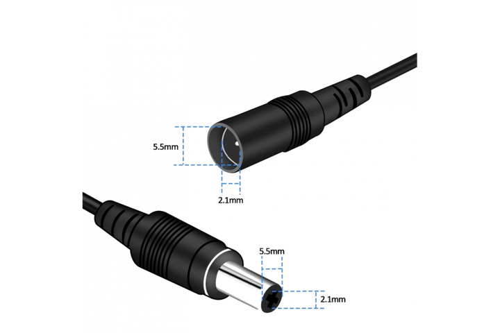 Кабель удлинитель 10м для питания роутера, 1000cm 12В DC12V Power Extension Cable 5.5x2.1mm| папа-мама Male-Female Black - Фото 3 Кабель удлинитель 10м для питания роутера, 1000cm 12В DC12V Power Extension Cable 5.5x2.1mm| папа-мама Male-Female Black - изображение 3
