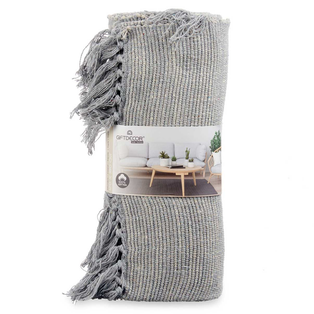 Dywan Giftdecor z frędzlami180 x 120 Szary (8430852798541) - obraz 3