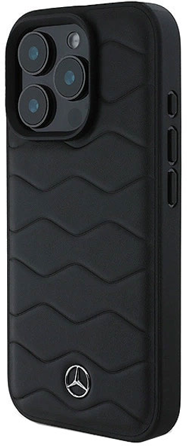 Etui Mercedes-Benz Waves Leather dla Apple iPhone 16 PRO Black (MEHCP16L23RWRSK) - obraz 4