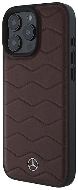 Etui Mercedes-Benz Waves Leather dla Apple iPhone 16 PRO MAX Red (MEHCP16X23RWRSR) - obraz 4