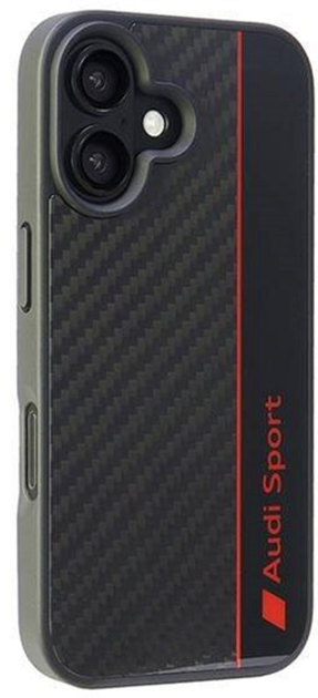 Панель Audi Carbon Fiber Stripe для Apple iPhone 16 Black/Red (6955250227889) - зображення 2