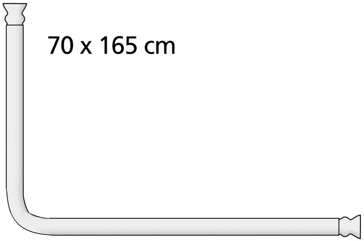 Uniwersalny drążek do zasłony prysznicowej Wenko Biały Ø 2.5 cm 70-165 cm (4008838192160) - obraz 8
