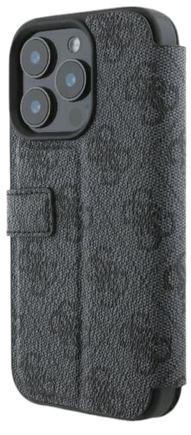 Чохол-книжка Guess Book 4G Metal Logo для Apple iPhone 16 Pro Max Black (GUBKP16X4GMGGR) - зображення 4