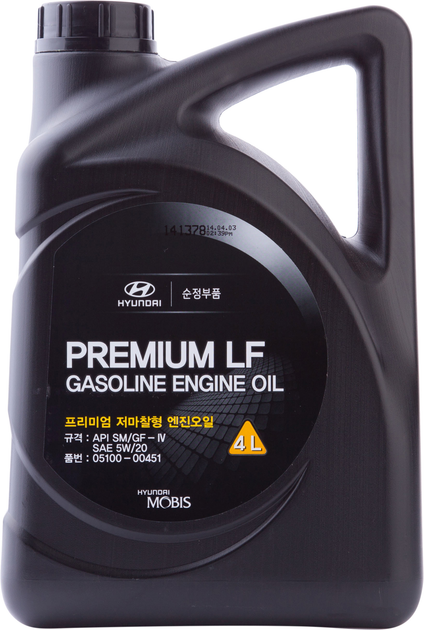 Масло моторное Mobis Premium LF Gasoline 5W-20 4 л (05100-00451) - изображение 2