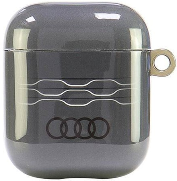 Etui Audi IML Geometric Pattern do AirPods 1 / 2 Grey (6955250228237) - obraz 1