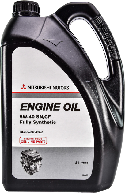 Масло моторное Mitsubishi ENGINE OIL 5W-40 4 л (MZ320362) - изображение 2