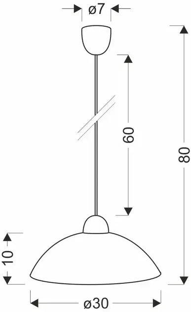Люстра Candellux Mangano 1х60 Е27 (31-16768) для кухни, спальни, прихожей - изображение 2