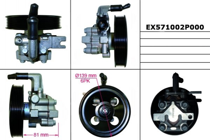 Насос гидроусилителя MANDO EX571002P000 Hyundai Santa Fe 571002P000, 571002P050 - изображение 1