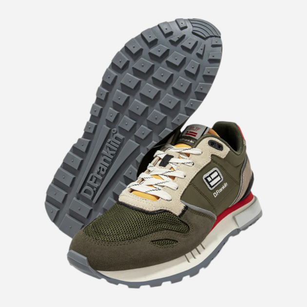 Buty sportowe męskie D.Franklin Vibla Patch Flag DFSH378004-KHAK 43 (10US/9UK) 27cm Khaki (8445333667049) - obraz 4