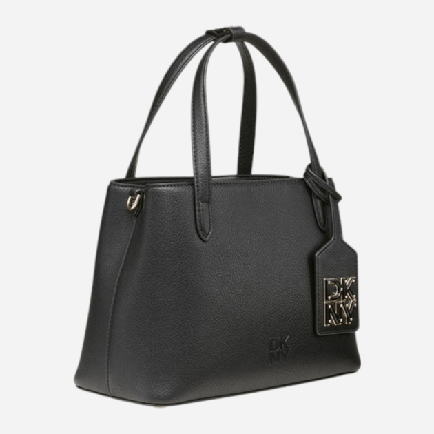Крос-боді жіноча з натуральної шкіри DKNY Yorkville Sm Shopping R43OKF71 Чорна (755403212979) - зображення 3