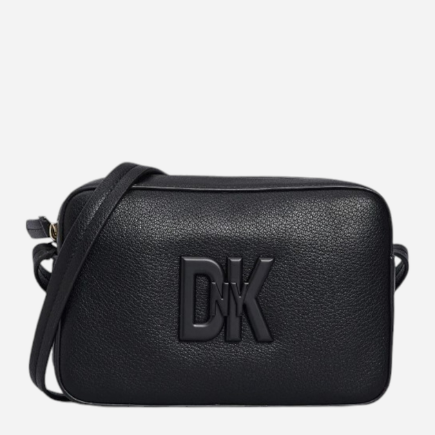 Сумка кросс-боді через плече жіноча з натуральної шкіри DKNY Seventh Avenue Sm Camera Bag R33EKY31 Чорна (755404426313) - зображення 1