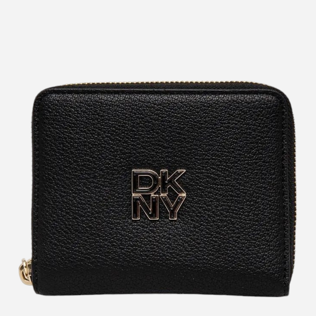 Portfel damski skórzany DKNY Bushwick Sm Zip Around Wallet R43ZKF83 Czarny (755403218247) - obraz 1