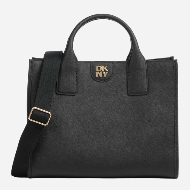 Torba shopper damska ze skóry naturalnej DKNY Carol Md Tote R43AKQ11 Czarna (755403204011) - Zdjęcie 1 Torba shopper damska ze skóry naturalnej DKNY Carol Md Tote R43AKQ11 Czarna (755403204011) - obraz 1
