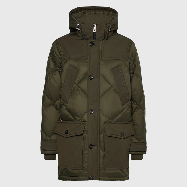 Kurtka zimowa męska Tommy Hilfiger MW0MW27690-RBN S Khaki (8720641454711) - obraz 6