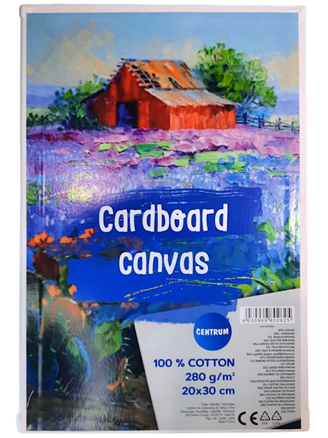 Набор Полотен на картоне Centrum грунтованное 20 х 30 см хлопок 2 шт (802622) (2000998483562) - изображение 2