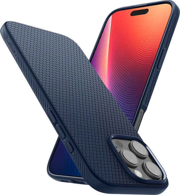 Панель Spigen Liquid Air для Apple iPhone 16 Pro Navy Blue (ACS08118) - зображення 6