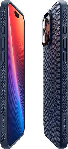 Панель Spigen Liquid Air для Apple iPhone 16 Pro Navy Blue (ACS08118) - зображення 7