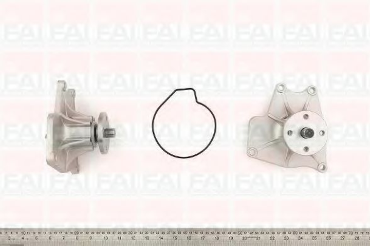 Помпа водяна FAI Auto Parts Mitsubishi Delica / Space Gear 2.8 D 4WD (Pd8w, Pe8w) (4m40-T) 01/1994_12/2006 (WP6371) - зображення 1