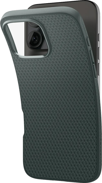 Etui Spigen Liquid Air dla Apple iPhone 16 Pro Abyss Green (ACS08119) - obraz 5