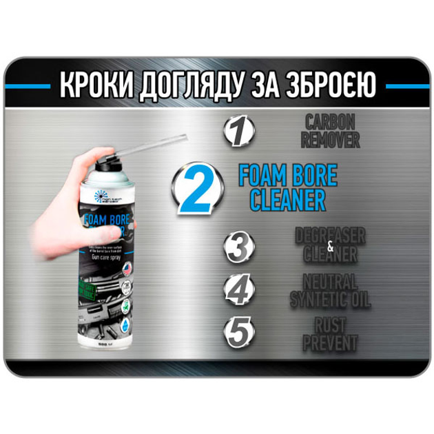 Піна для зброї HTA FOAM BORE CLEANER 200 ml Multi - зображення 2