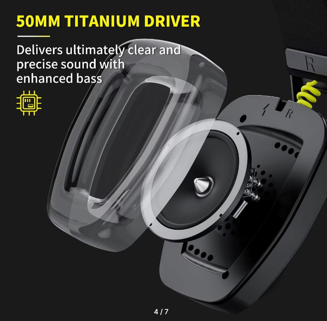 Бездротові навушники BINNUNE BW06 2,4 ГГц Bluetooth Ігрова гарнітура для ПК з мікрофоном Blue - зображення 3