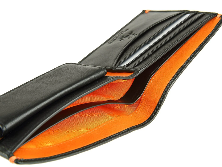 Мужской кожаный кошелек Visconti AP62 Montreux (Black Orange) - изображение 8