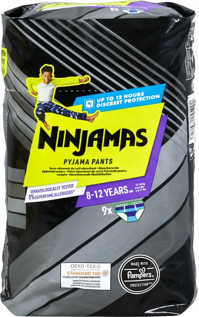 Pieluchomajtki Pampers Ninjamas Boy 8-12 lat (27-43 kg) 9 szt (8006540630617) - obraz 2