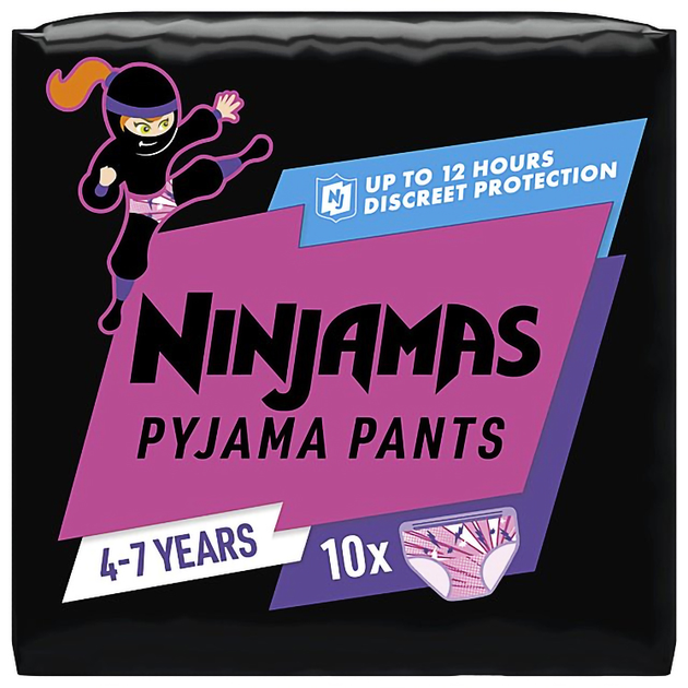 Підгузки - трусики Pampers Ninjamas Girl 4-7 років (17-30 кг) 10 шт (8006540630549) - зображення 1