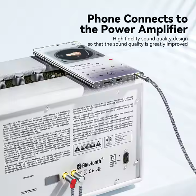 Аудиокабель ESSAGER jack 3.5мм 2RCA угловые (папа-папа) 3метра - изображение 7