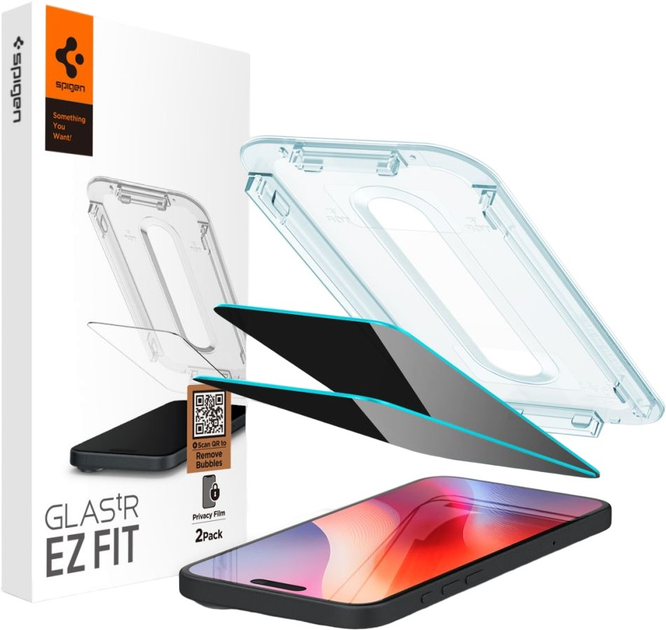 Szkło hartowane Spigen Glas.tR EZ Fit Privacy do Apple iPhone 16 Pro Max (2 pack) (8809971228527) - obraz 1