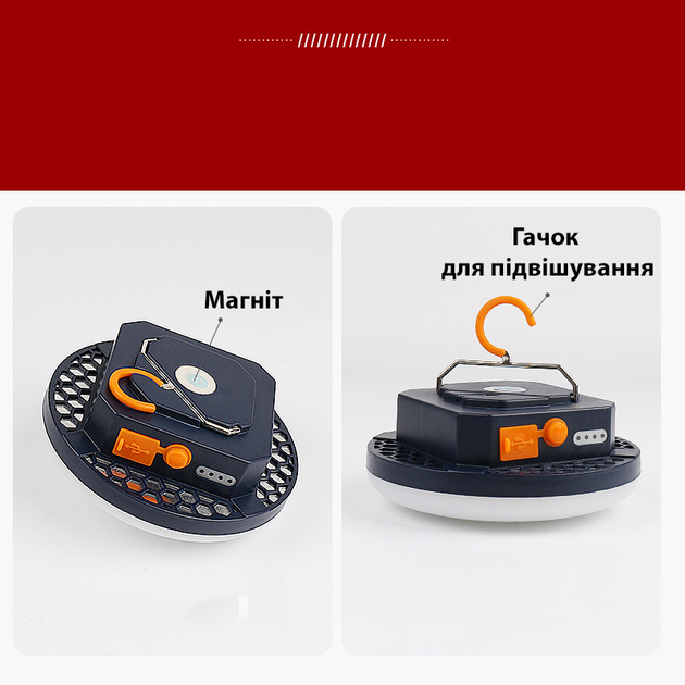 Светодиодная лампа Yanni YN-F03 LED 30W Type-C с аккумулятором (теплый свет) - изображение 6