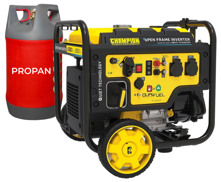 Генератор инверторный газ/бензин Champion 3.6 кВт (CPG4000DHY-DF-EU) двухтоплевный LPG Dual Fuel - изображение 2